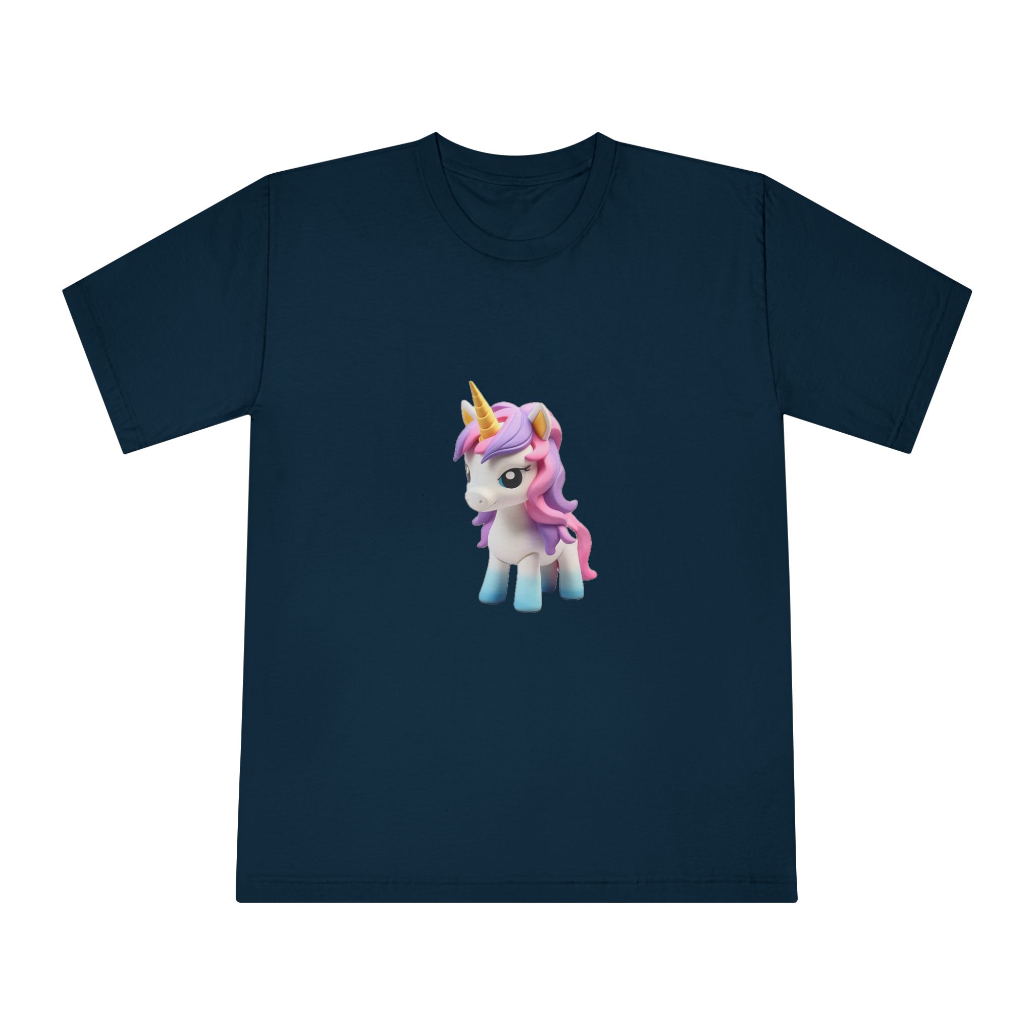 Mythical Unicorn Kids Figurine Style (5) Unisex Classic Crewneck T Shirt - Image 17