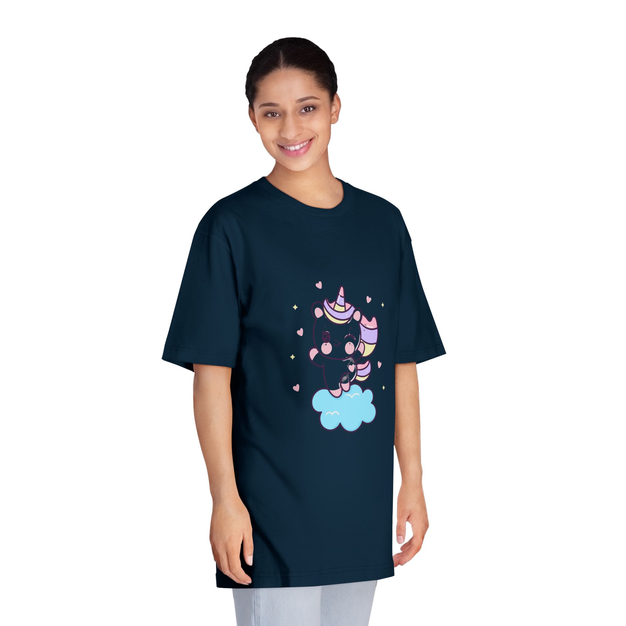 Unicorn Cloud Kawaii Animal Cartoon Fairytale Character Unisex Classic Crewneck T Shirt - Image 19