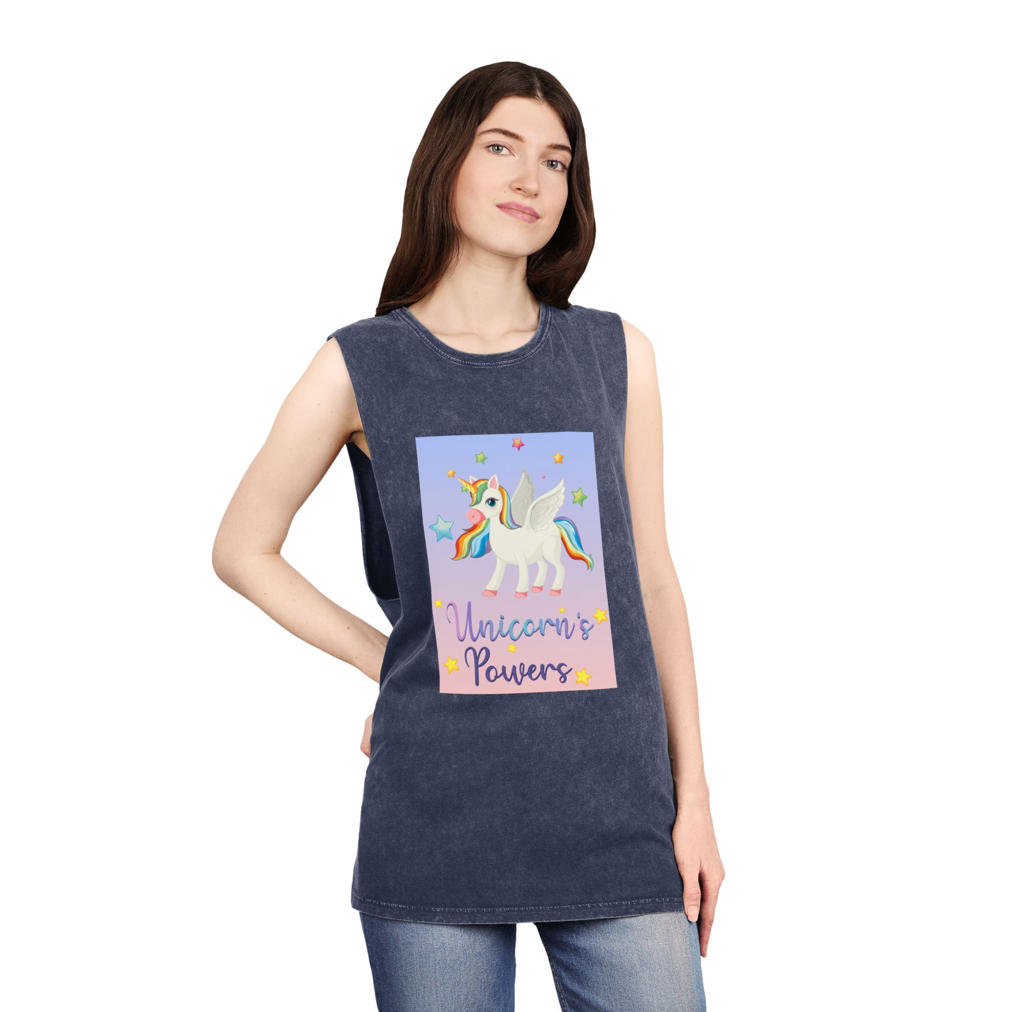 Unicorn V444 Unisex Stonewash Tank Top - Image 16