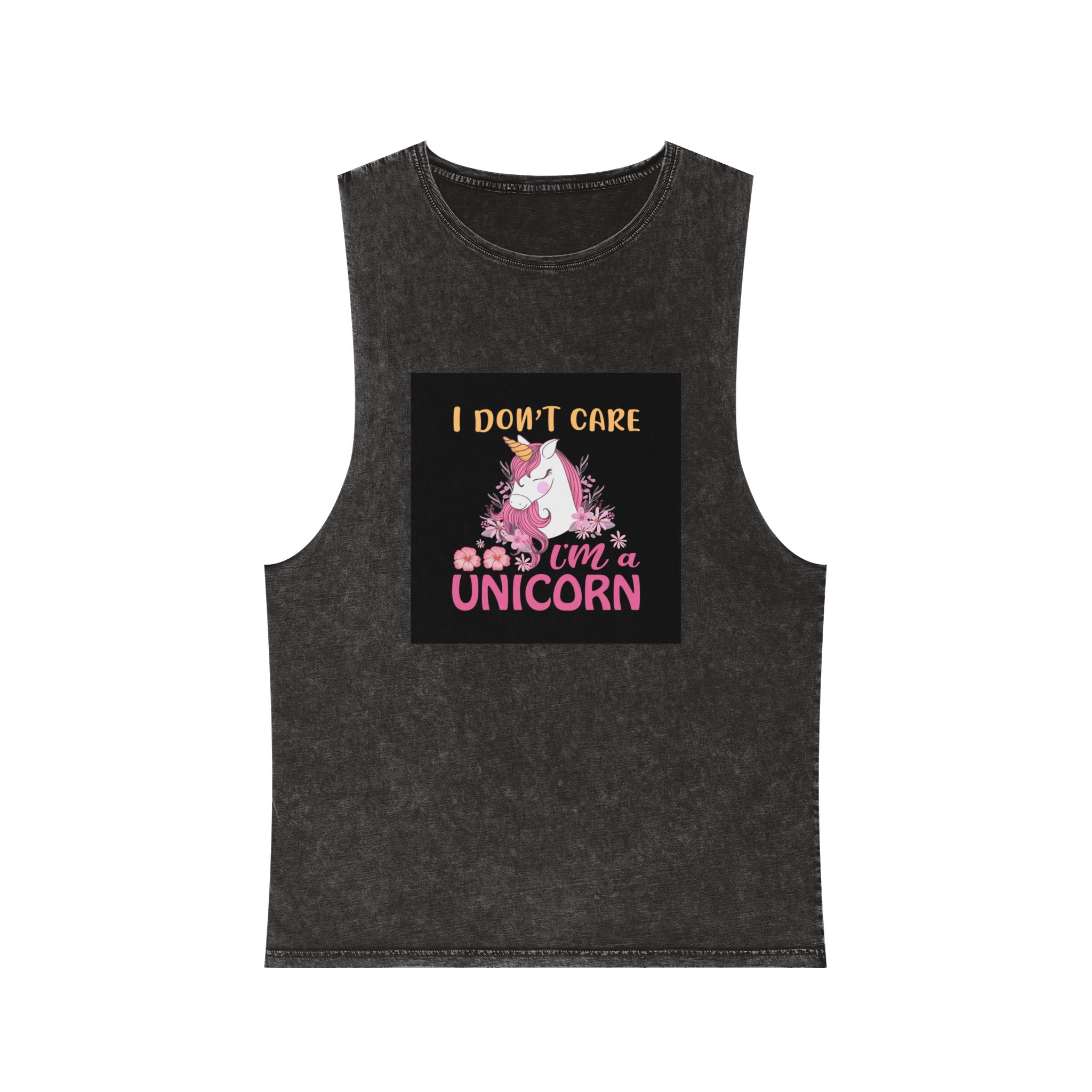 Unicorn 2 (1) Unisex Stonewash Tank Top