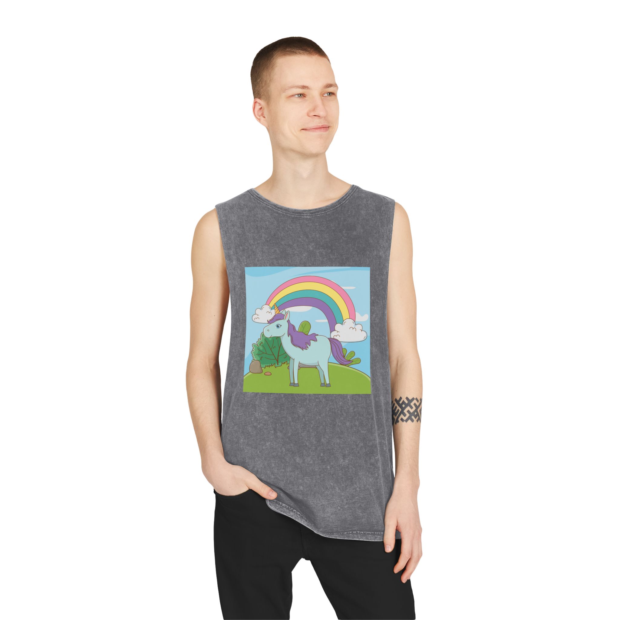 Unicorn V334 Unisex Stonewash Tank Top - Image 11