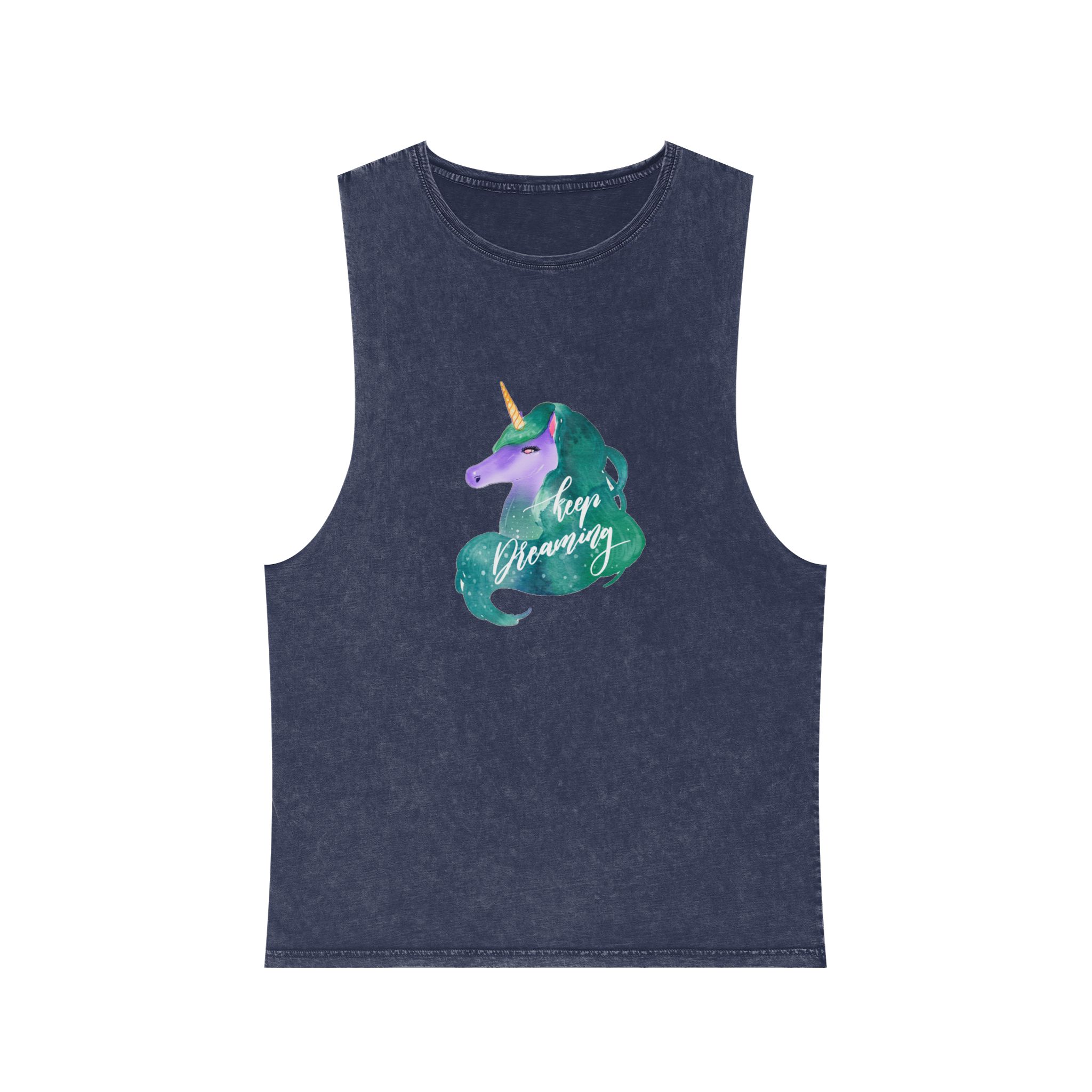 Unicorn V47 Unisex Stonewash Tank Top - Image 13