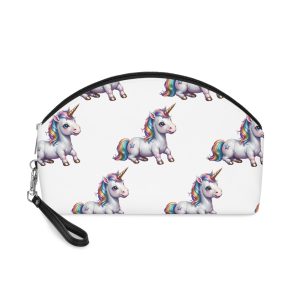 Happy Unicorn Background Sky Rainbow Makeup Bag
