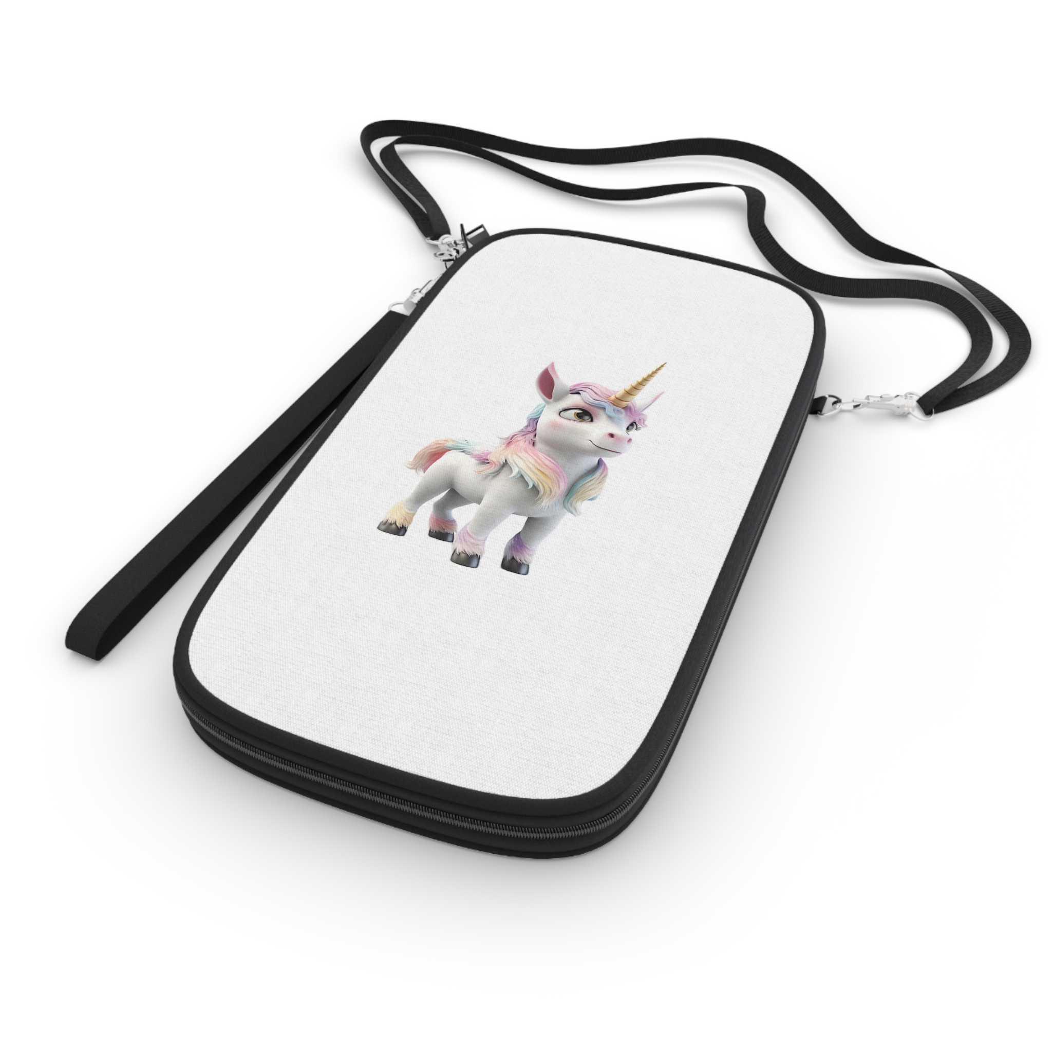 Colorful Cartoon Animated 3d Unicorn Children (13) Passport Wallet - Image 3