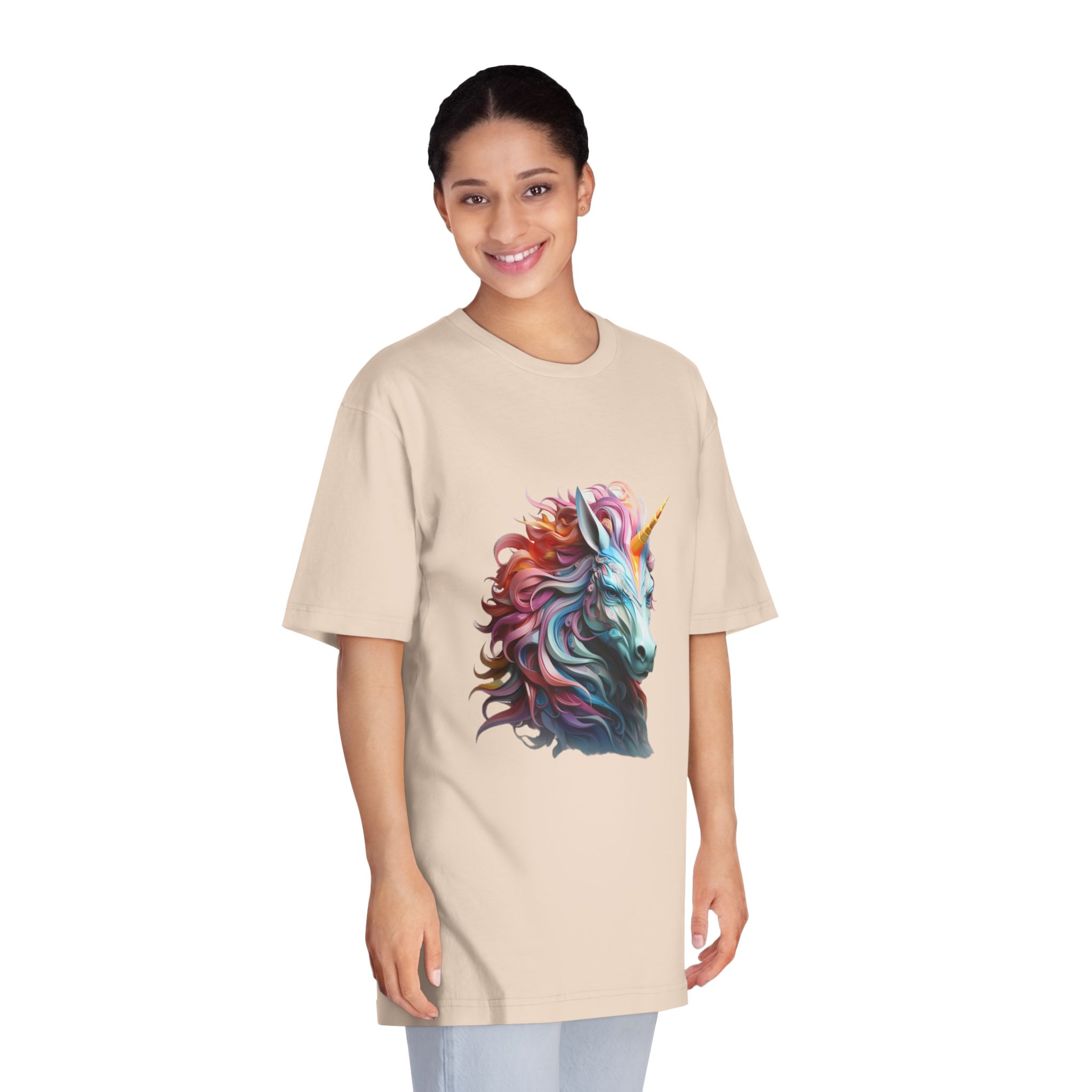 Colorful 3d Unicorn With Colorful Mane Unisex Classic Crewneck T Shirt - Image 11