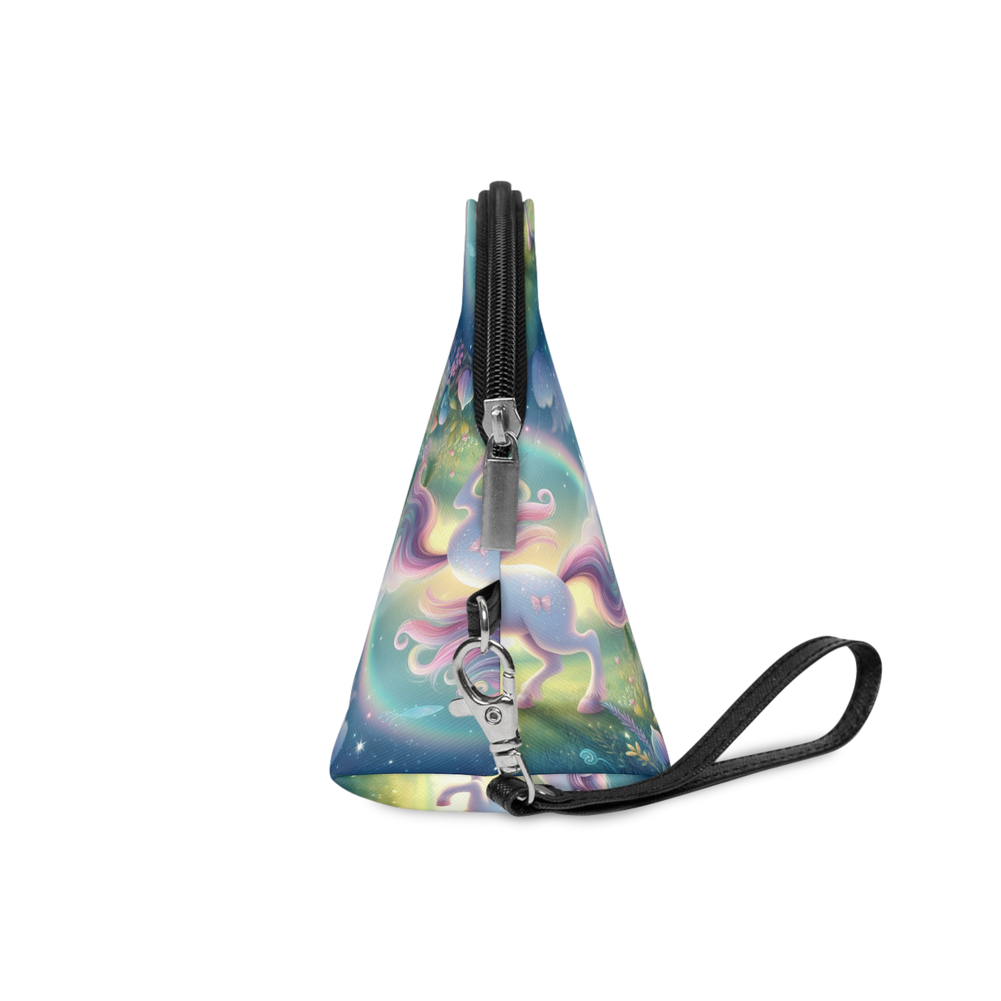 Beautiful Unicorn Running Magical Meadow Unicorn Background Images Whimsical Unicorn (21) Makeup Bag - Image 3