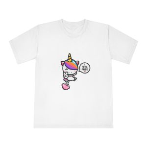 Cute Unicorn Is Flying With Fart Unisex Classic Crewneck T Shirt