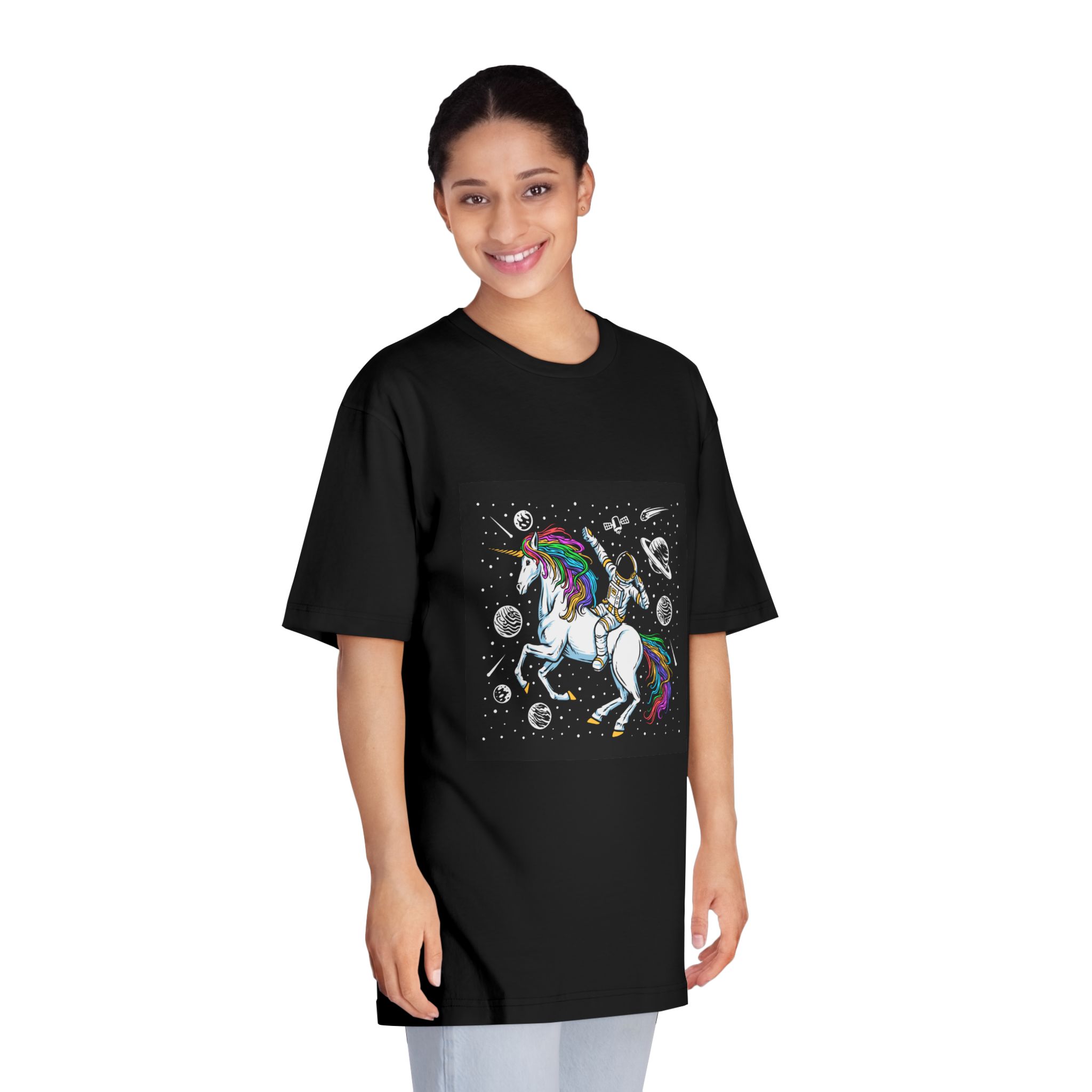 Astronaut Unicorn Unisex Classic Crewneck T Shirt - Image 7