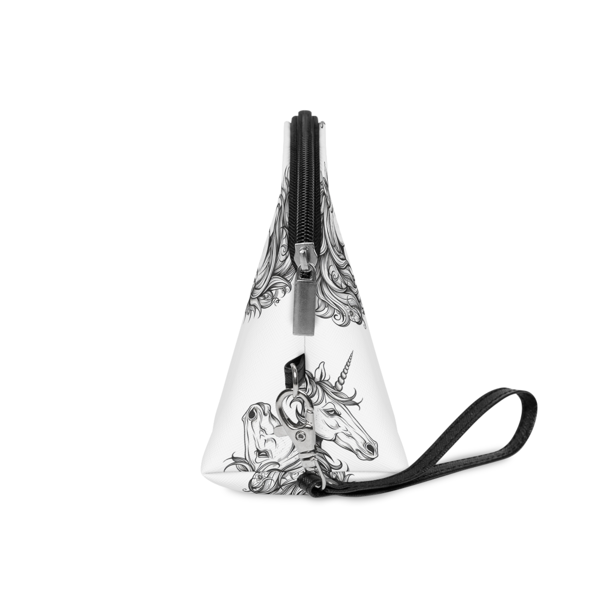 Cute Unicorn Animation Line Drawing Black White Create Greeting Cards Coloring Books Po Copy Makeup Bag - Image 3