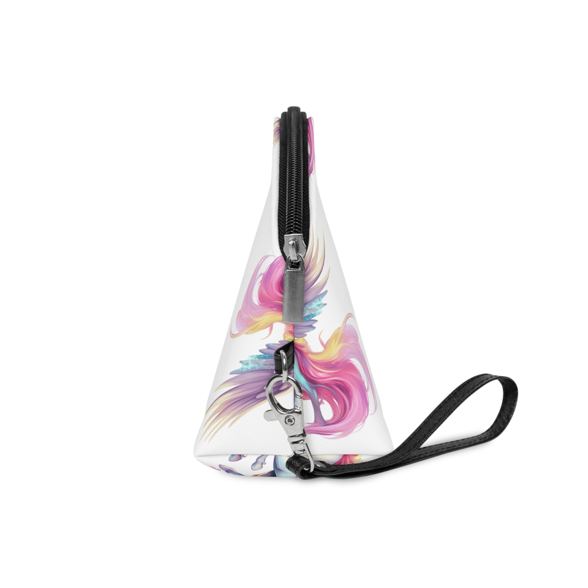 Unicorn With Wings Pink Mane Makeup Bag - Image 3
