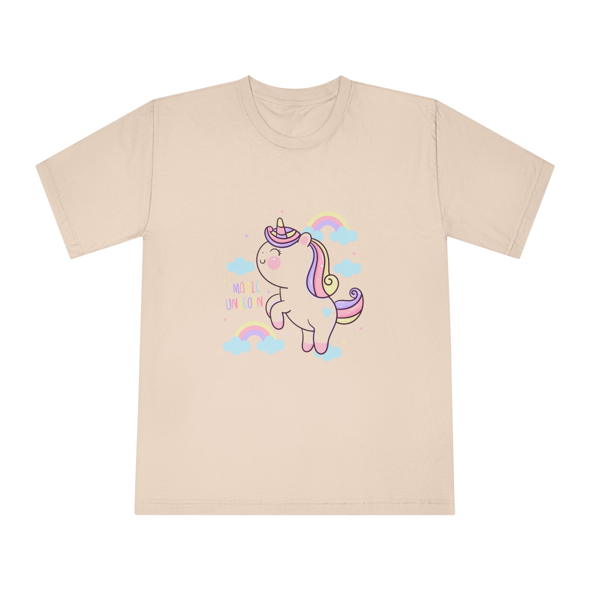 Cute Unicorn Cartoon Magic Rainbow Kawaii Pony Unisex Classic Crewneck T Shirt - Image 9