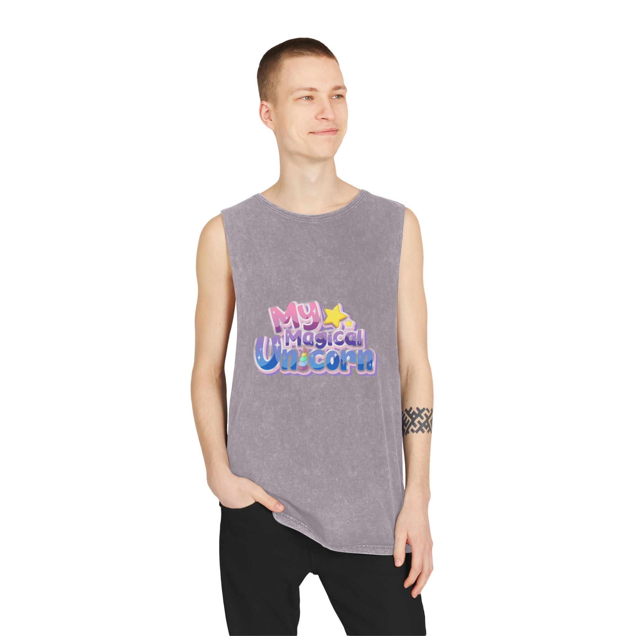 My Magical Unicorn Unisex Stonewash Tank Top - Image 19