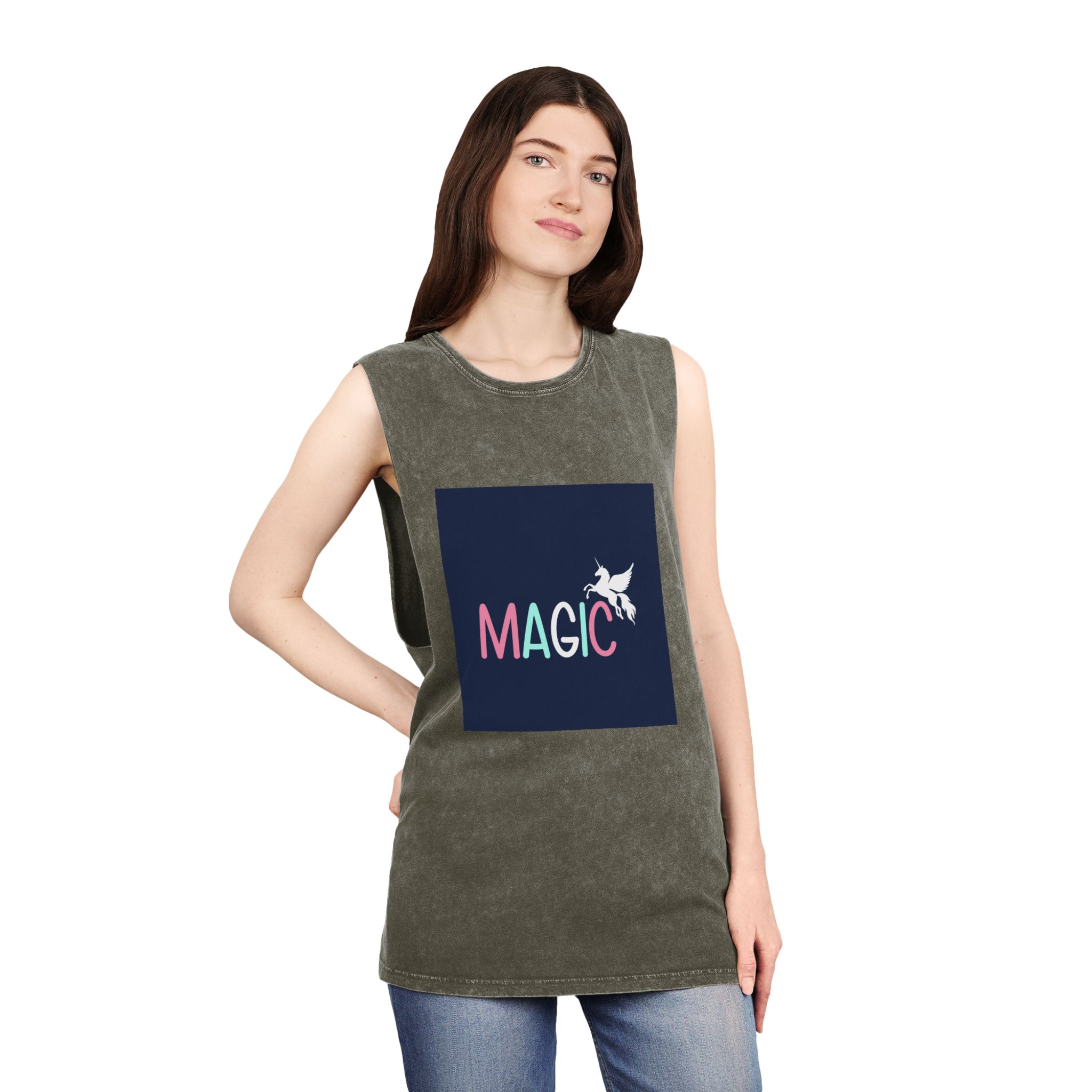 Magic Unisex Stonewash Tank Top - Image 8