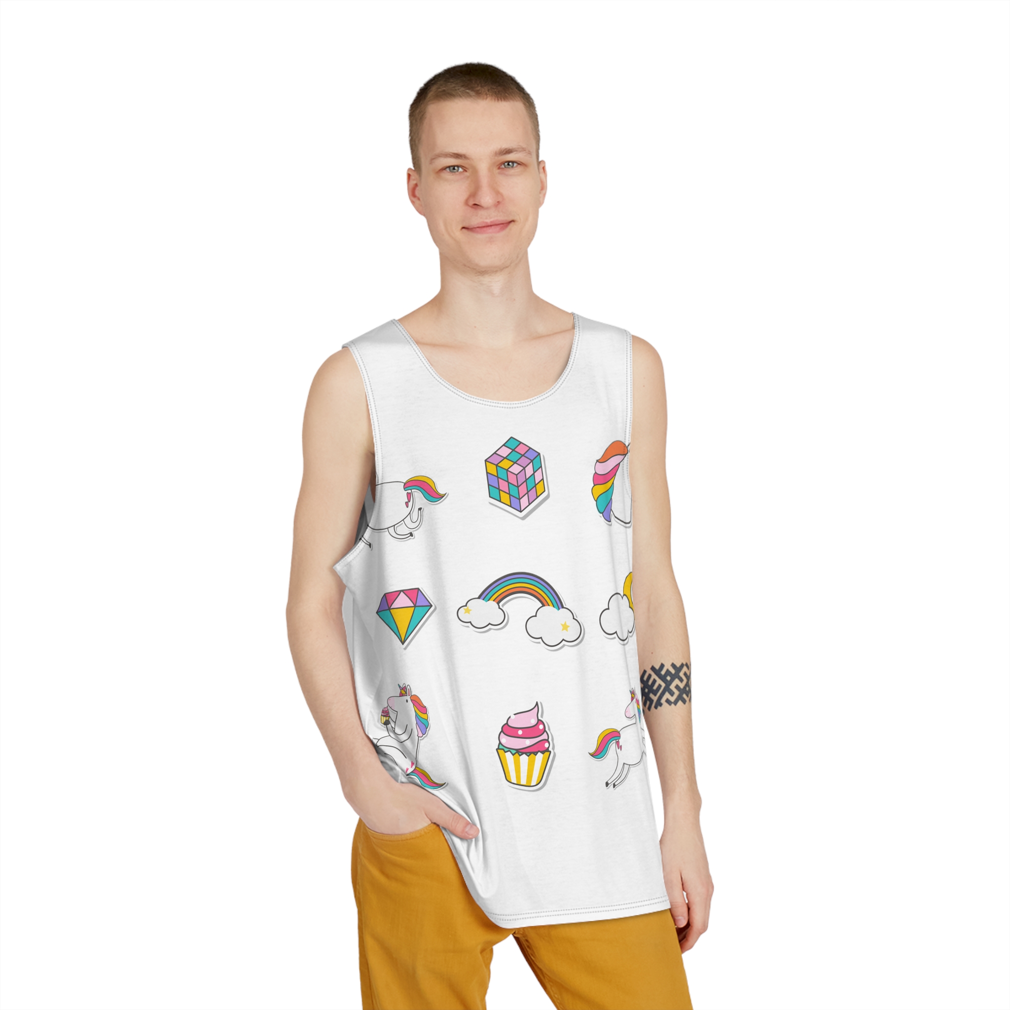 Unicorns 49 Mens Tank Aop - Image 3